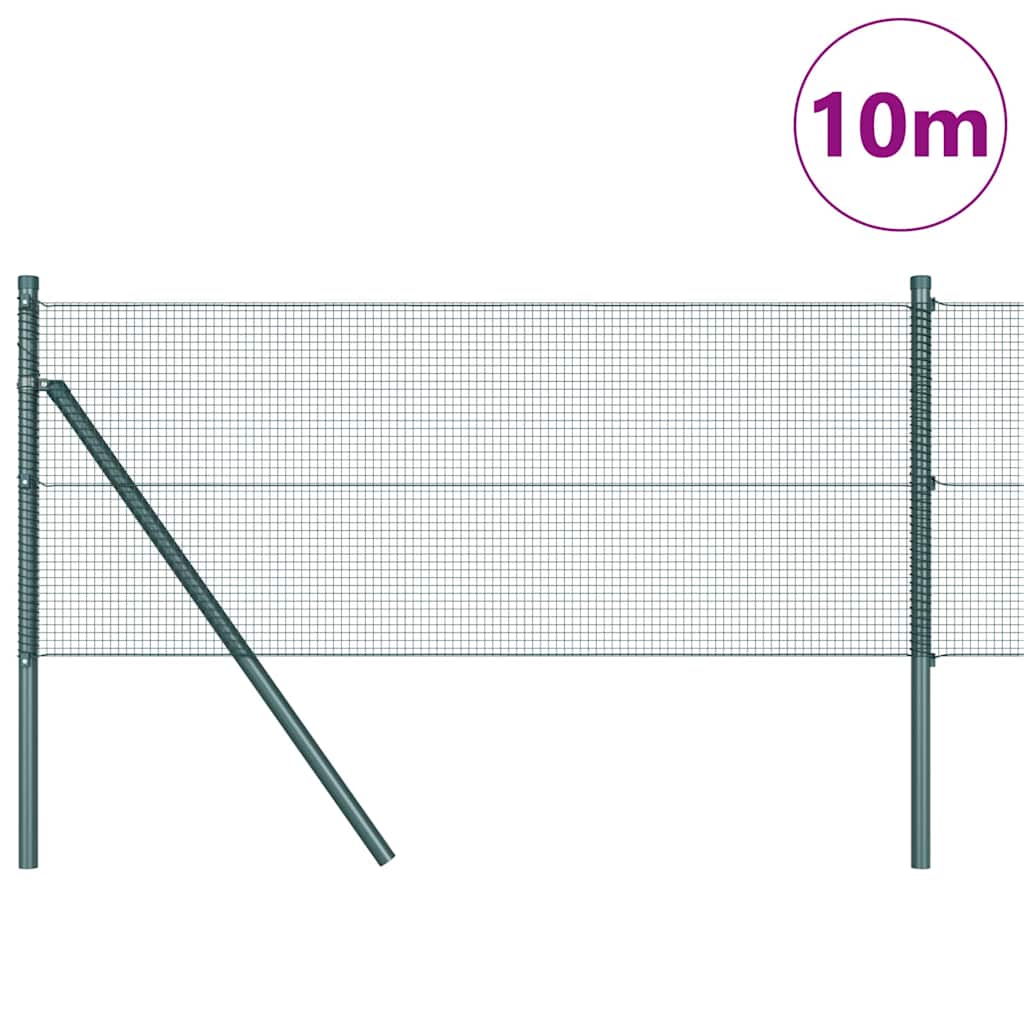 Poste para valla Vidaxl verde 10 x 0,4 m (malla 12 x 12 mm)