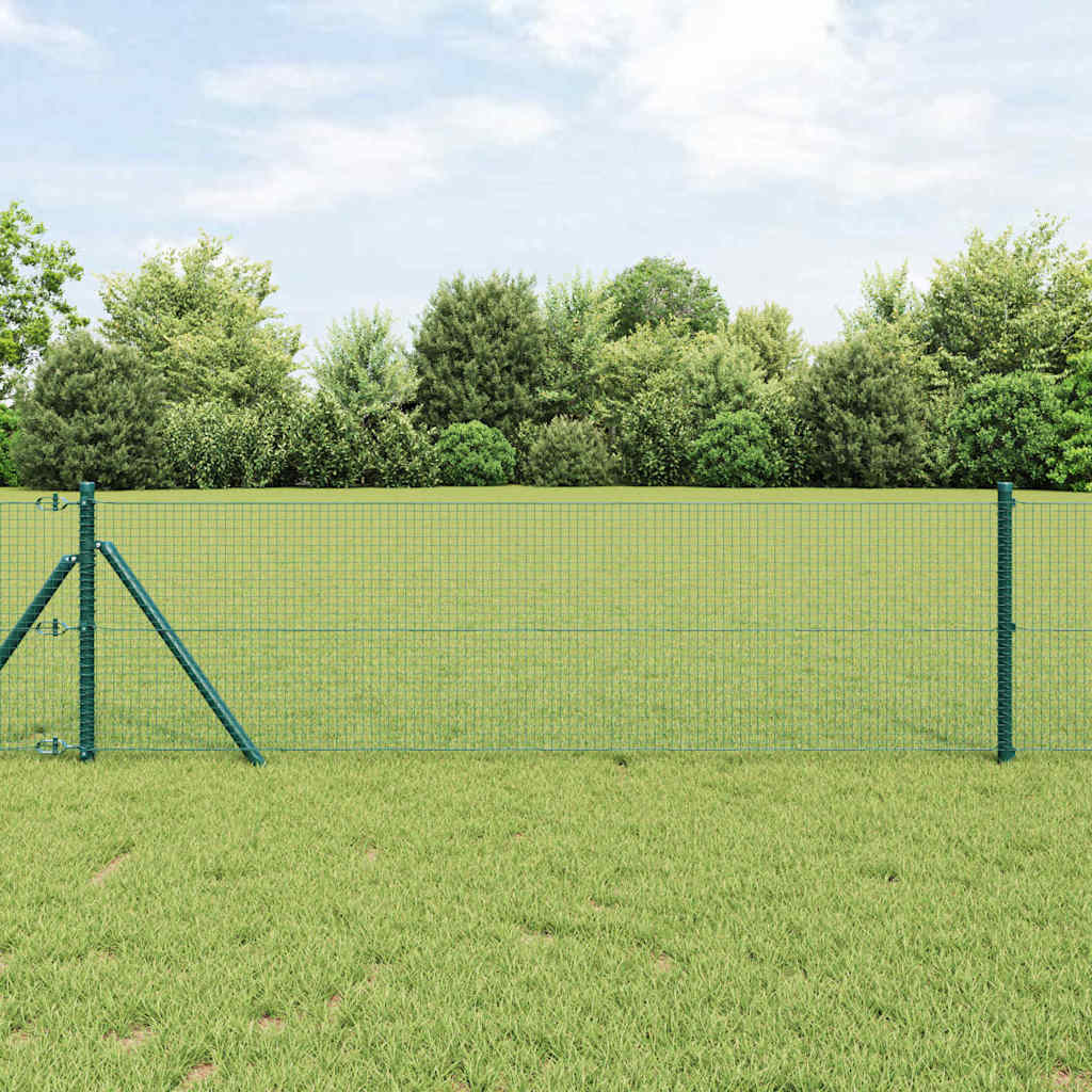 Poste para valla Vidaxl verde 10 x 0,5 m (malla 19 x 19 mm) acero