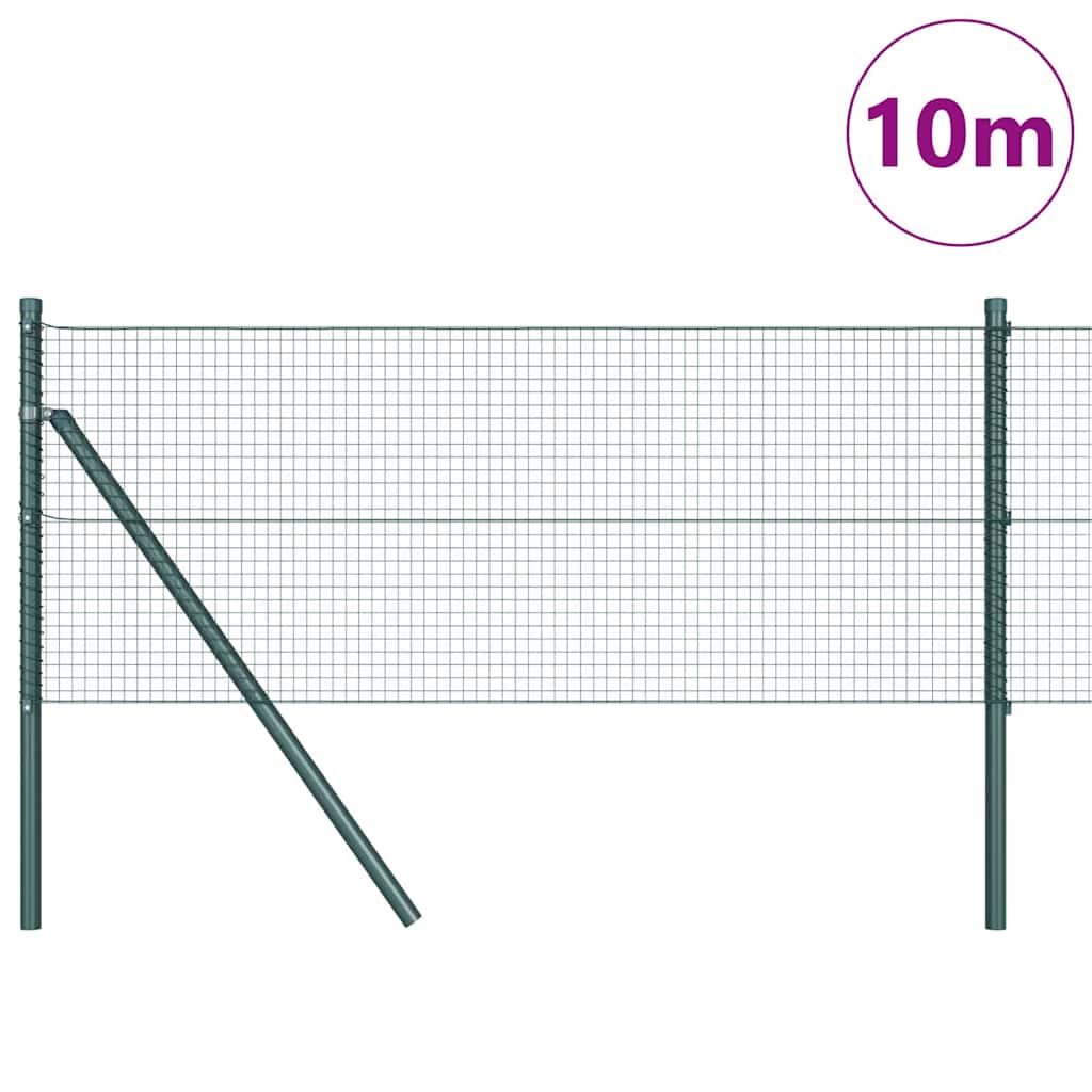 Poste para valla Vidaxl verde 10 x 0,6 m (malla 19 x 19 mm)