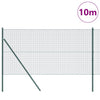 Vidaxl afrasteringspaal groen 10 x 1 m (16 x 16 mm gaas) staal