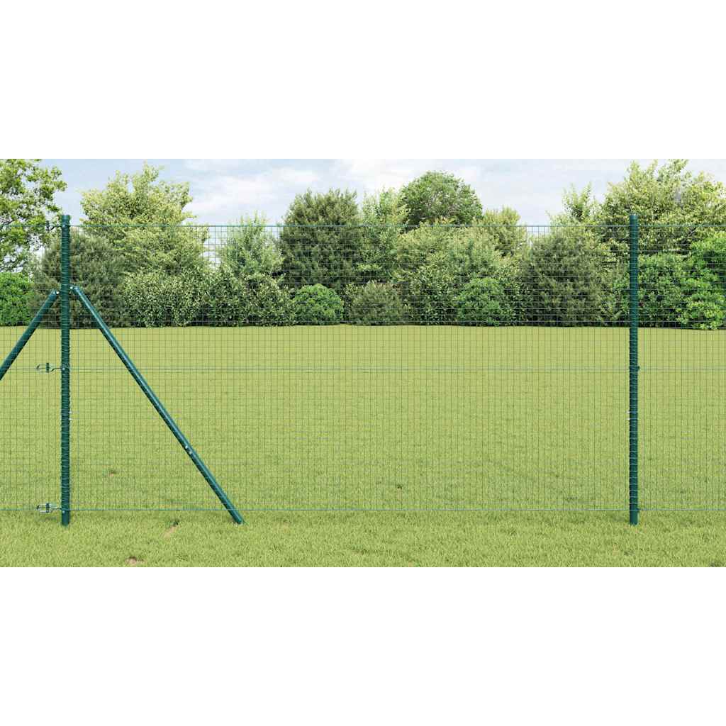 Paletto per recinzione Vidaxl verde 10 x 1 m (maglia 25 x 25 mm) in acciaio