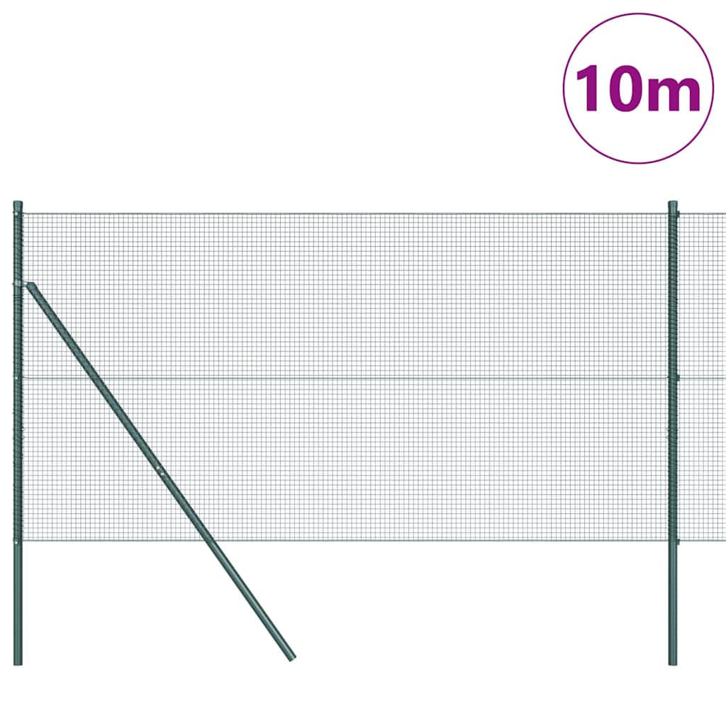 Poste para valla Vidaxl verde 10 x 1,2 m (malla 16 x 16 mm)