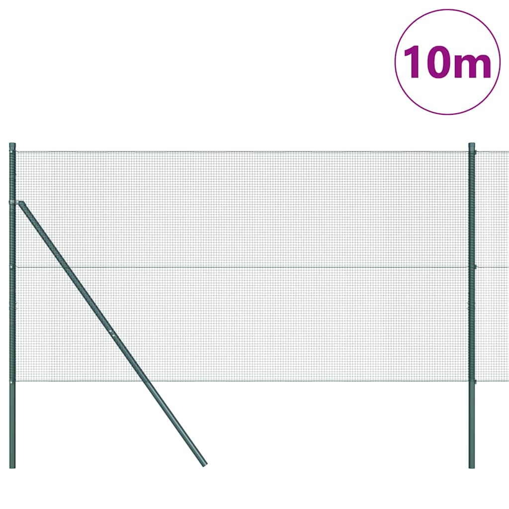 Poste para valla Vidaxl verde 10 x 1,4 m (malla 12 x 12 mm)