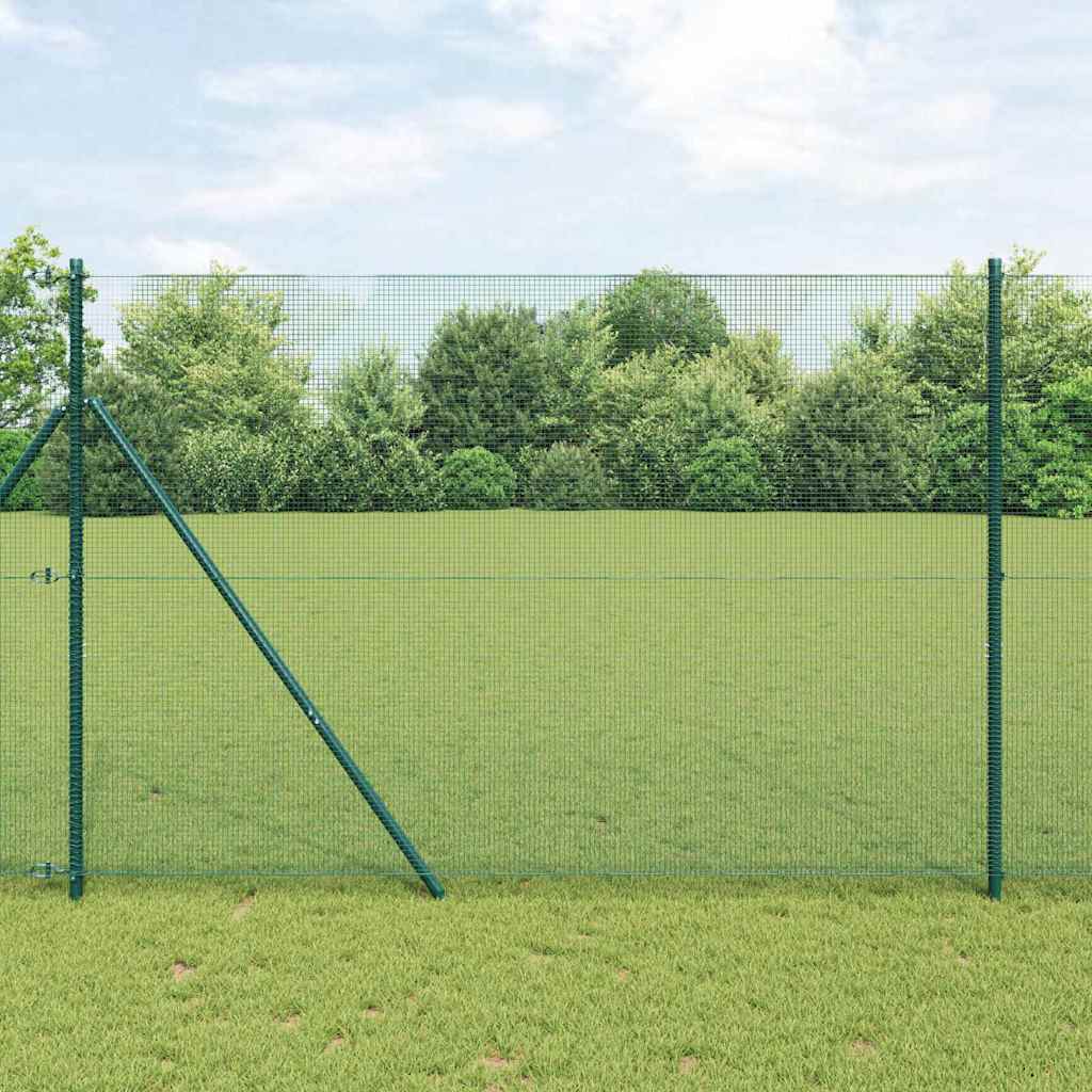 Poste para valla Vidaxl verde 10 x 1,5 m (malla 12 x 12 mm) acero