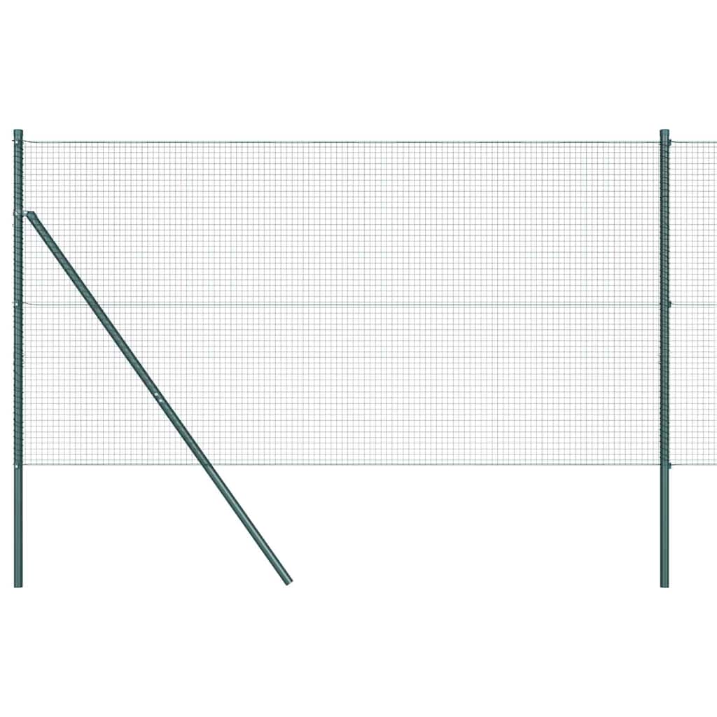 Poste para valla Vidaxl verde 25 x 1 m (malla 19 x 19 mm) acero