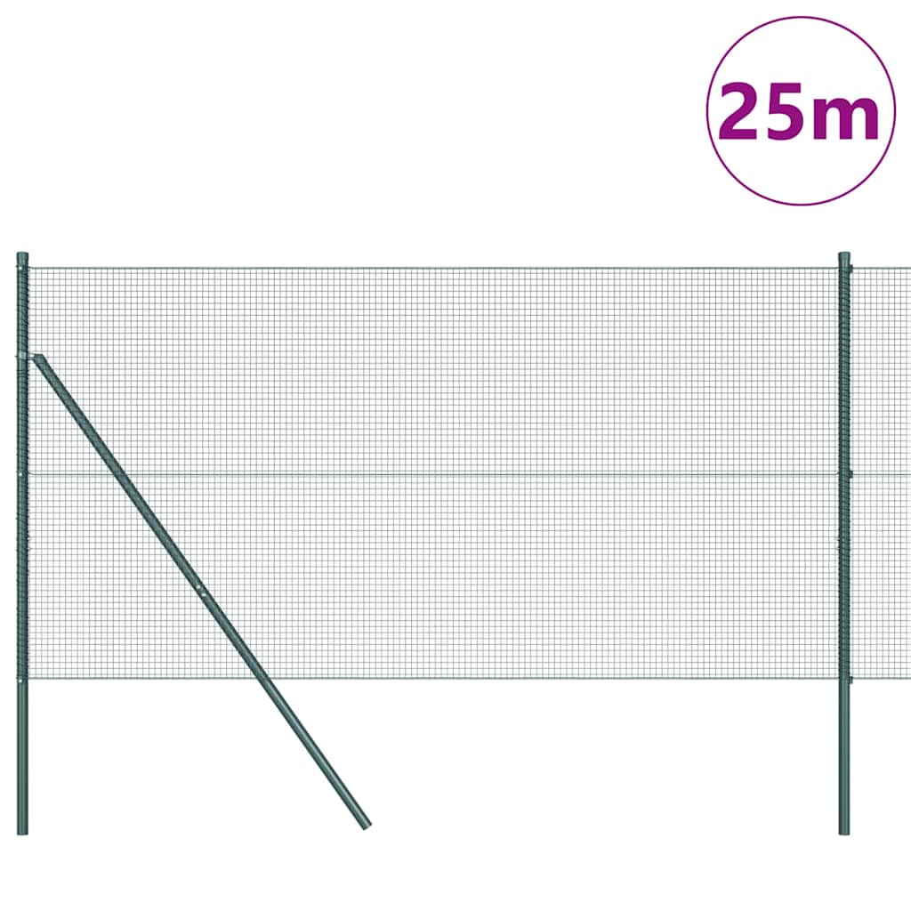 Poste para valla Vidaxl verde 25 x 1,2 m (malla 16 x 16 mm)