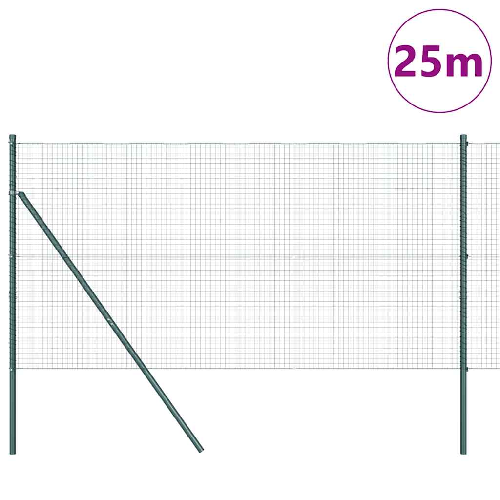 Poste para valla Vidaxl verde 25 x 1,4 m (malla 25 x 25 mm)