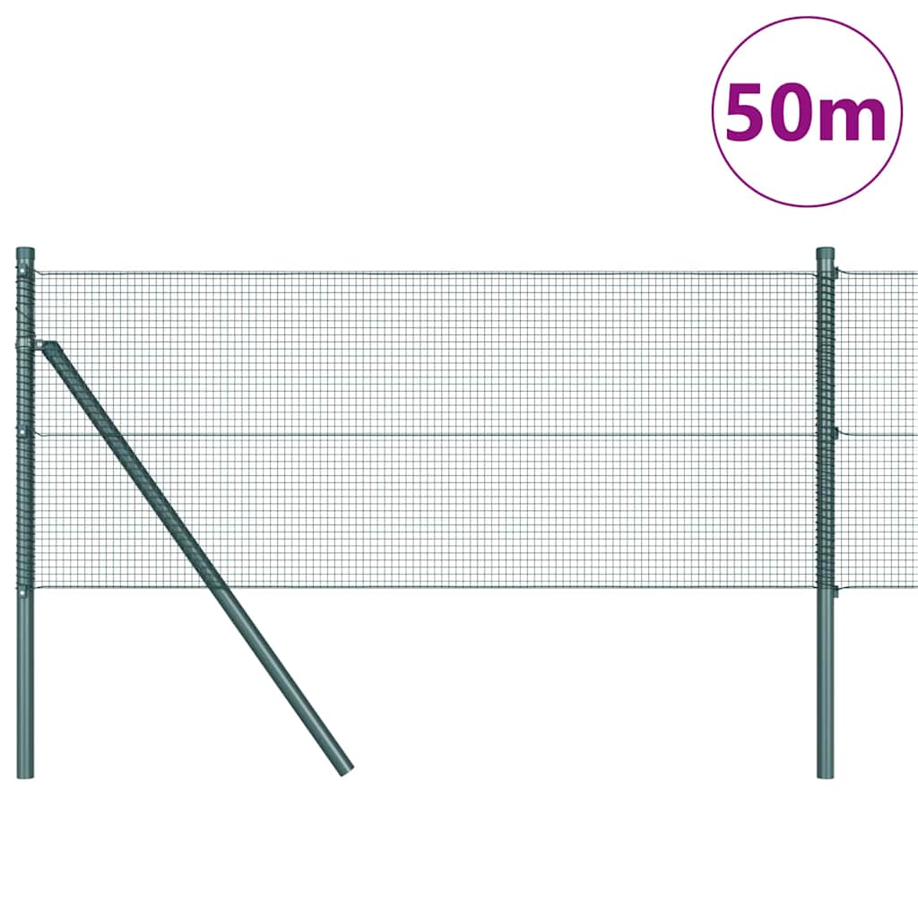 Poste para valla Vidaxl verde 50 x 0,4 m (malla 12 x 12 mm)