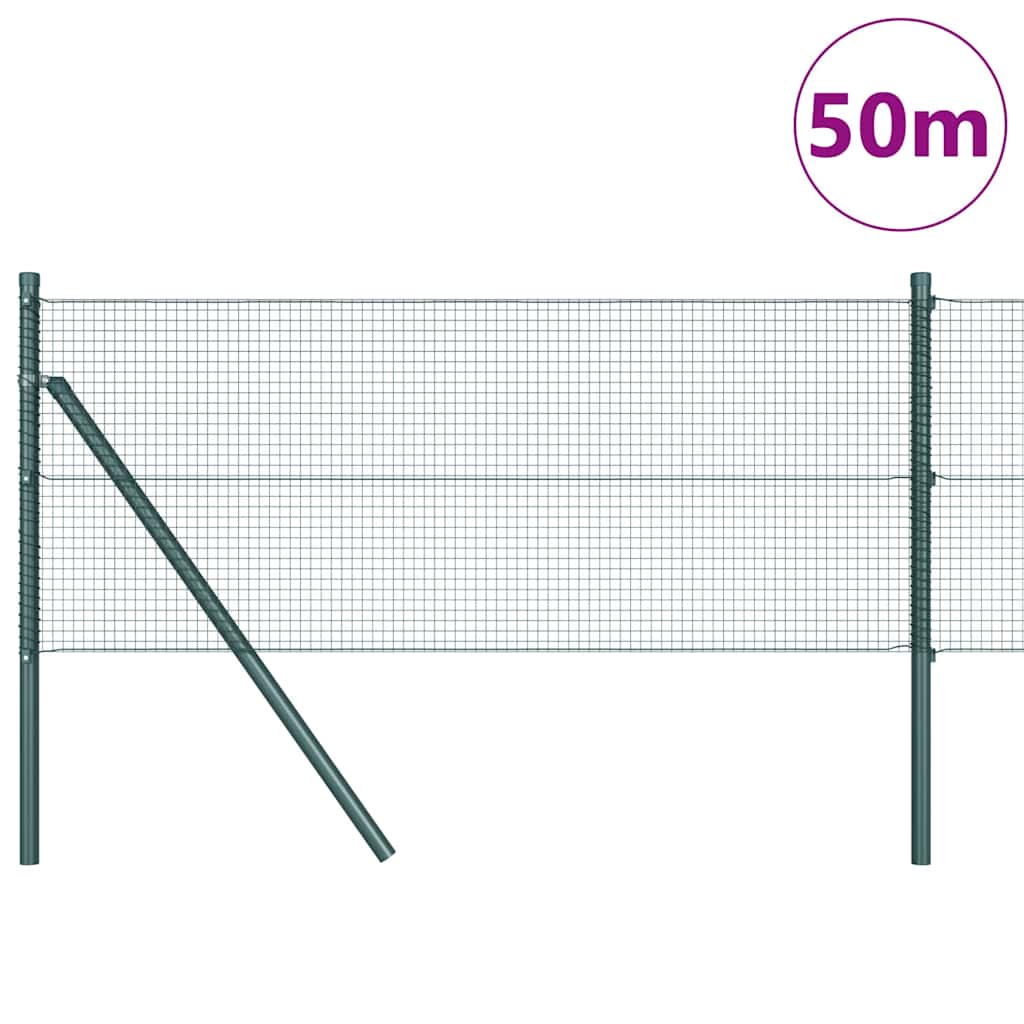Poste para valla Vidaxl verde 50 x 0,4 m (malla 16 x 16 mm)