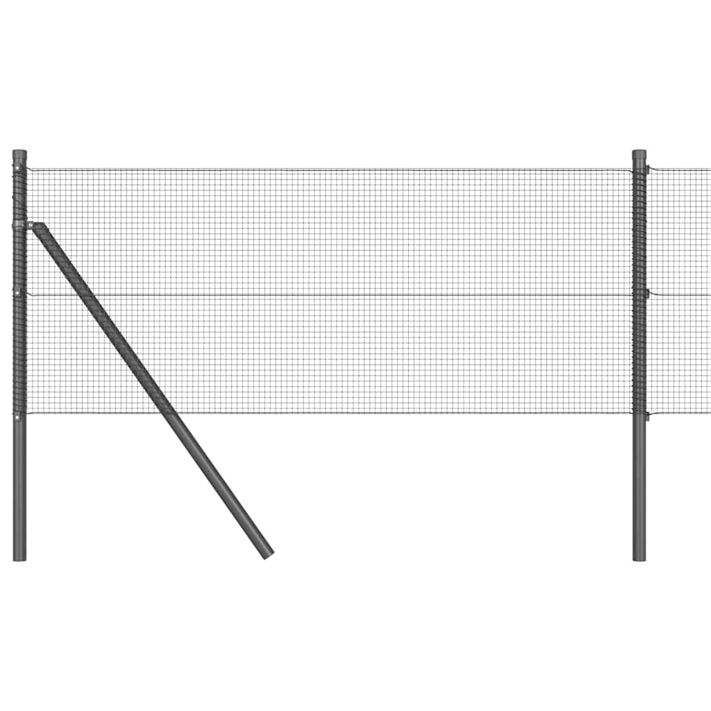 Poste para valla Vidaxl gris 10 x 0,8 m (malla 12 x 12 mm)