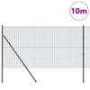 Vidaxl afrasteringspaal grijs 10 x 1,2 m (16 x 16 mm gaas)