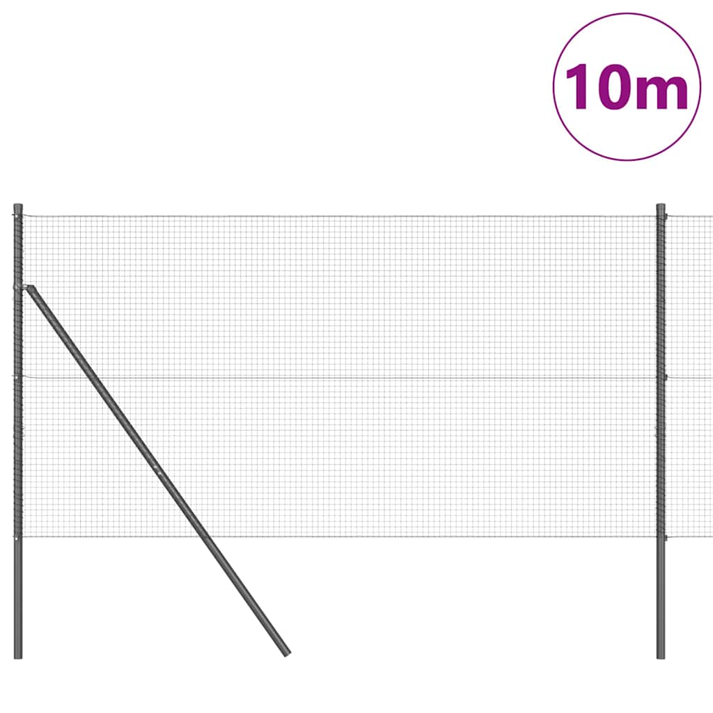 Poste para valla Vidaxl gris 10 x 1,4 m (malla 19 x 19 mm)