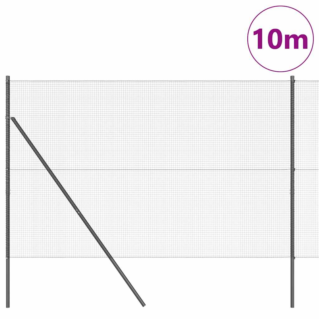 Poste para valla Vidaxl gris 10 x 1,5 m (malla 16 x 16 mm)