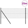 Poste para valla Vidaxl gris 25 x 0,8 m (malla 19 x 19 mm)
