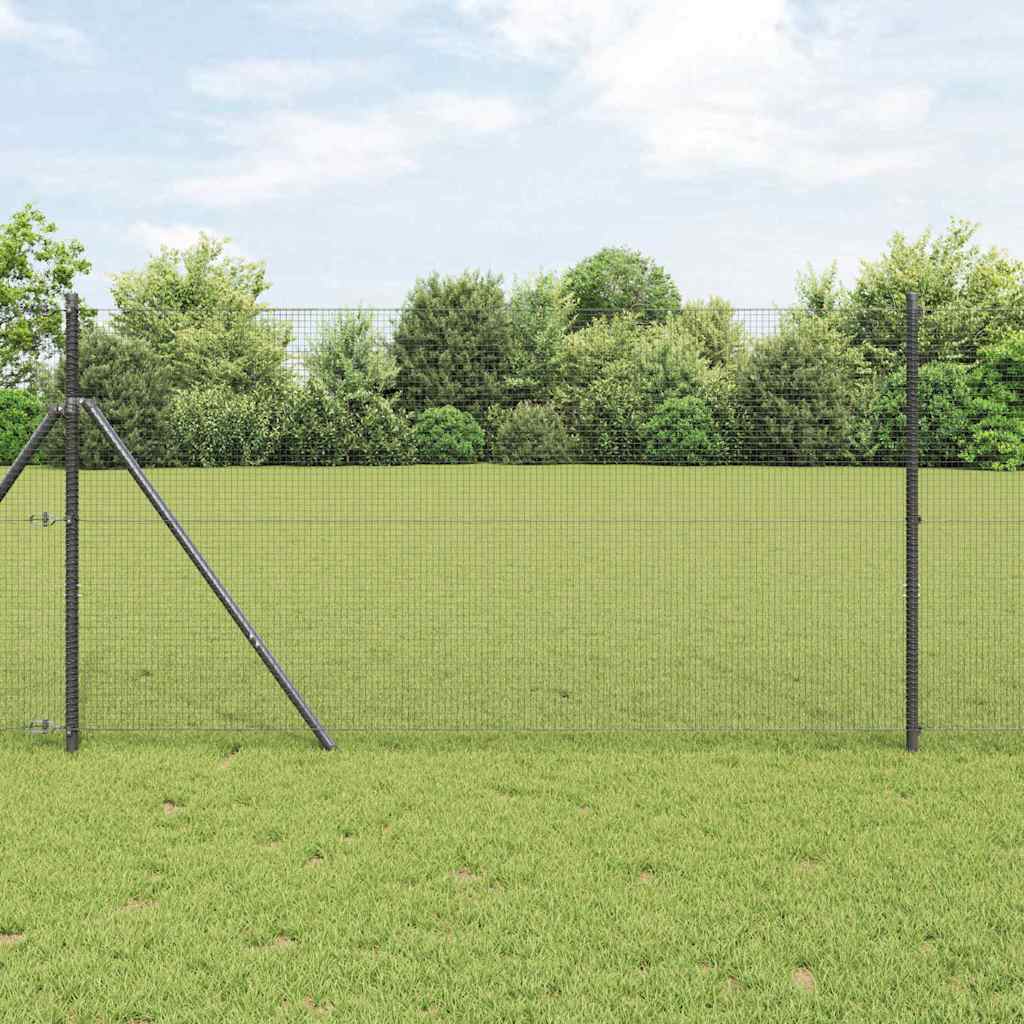 Poste para valla Vidaxl gris 25 x 1 m (malla 16 x 16 mm) acero