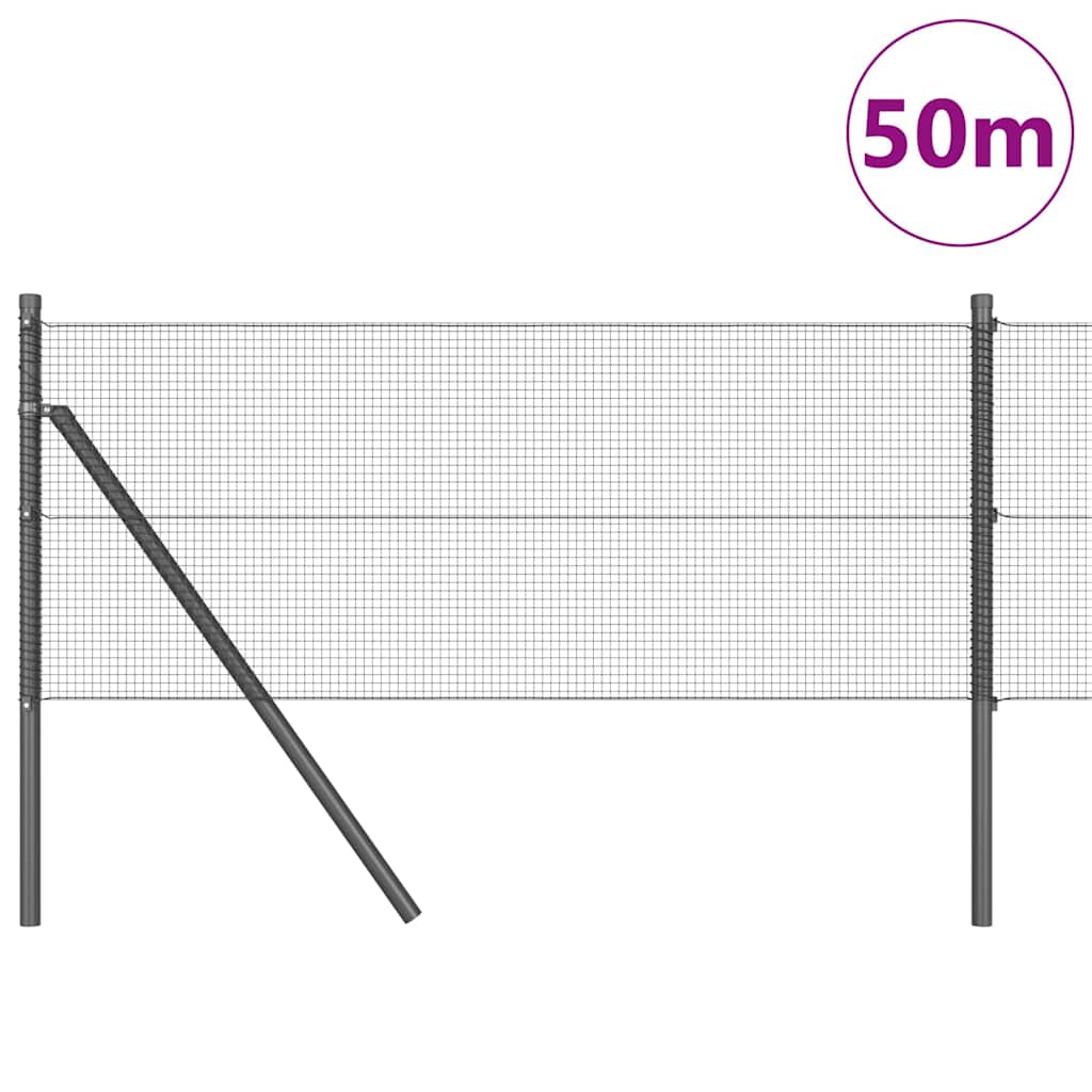 Poste para valla Vidaxl gris 50 x 0,4 m (malla 12 x 12 mm)