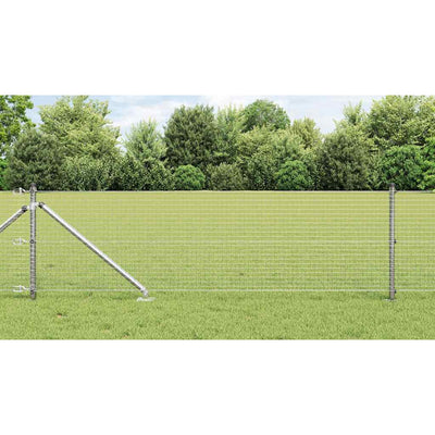 Poste para valla Vidaxl plateado 10 x 0,5 m (malla 25 x 25 mm) acero