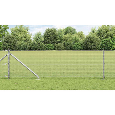 Vidaxl afrasteringspaal zilver 10 x 0,6 m (16 x 16 mm gaas) staal