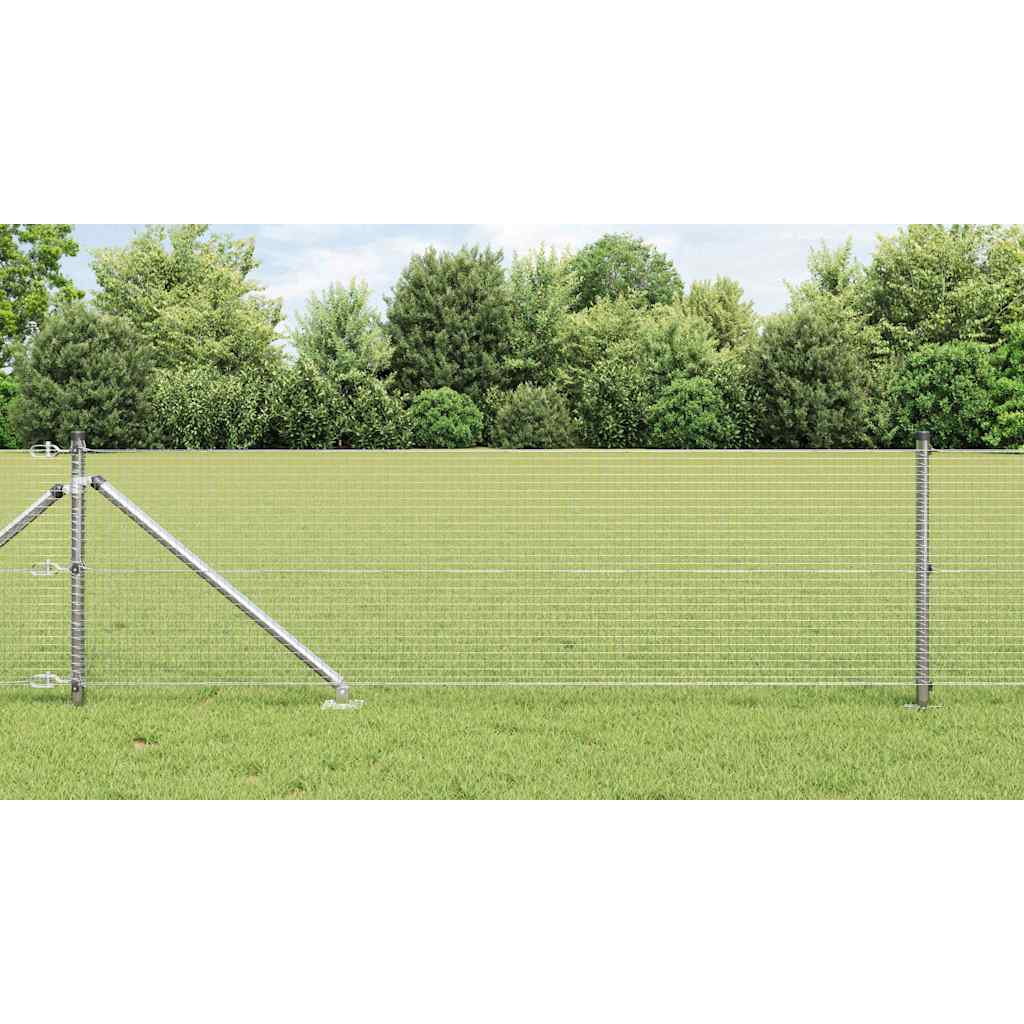 Poste para valla Vidaxl plateado 10 x 0,6 m (malla 19 x 19 mm) acero