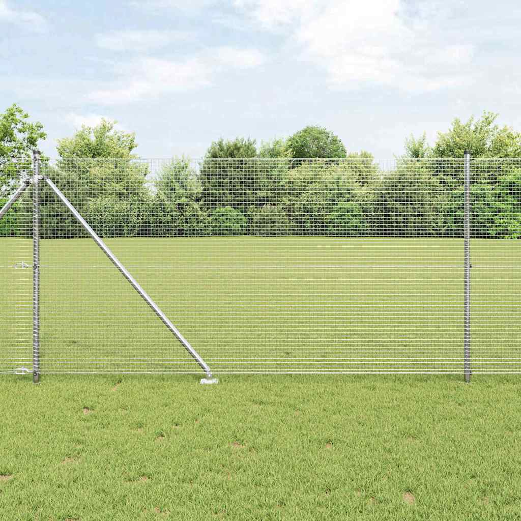 Poste para valla Vidaxl plateado 10 x 1 m (malla 19 x 19 mm) acero