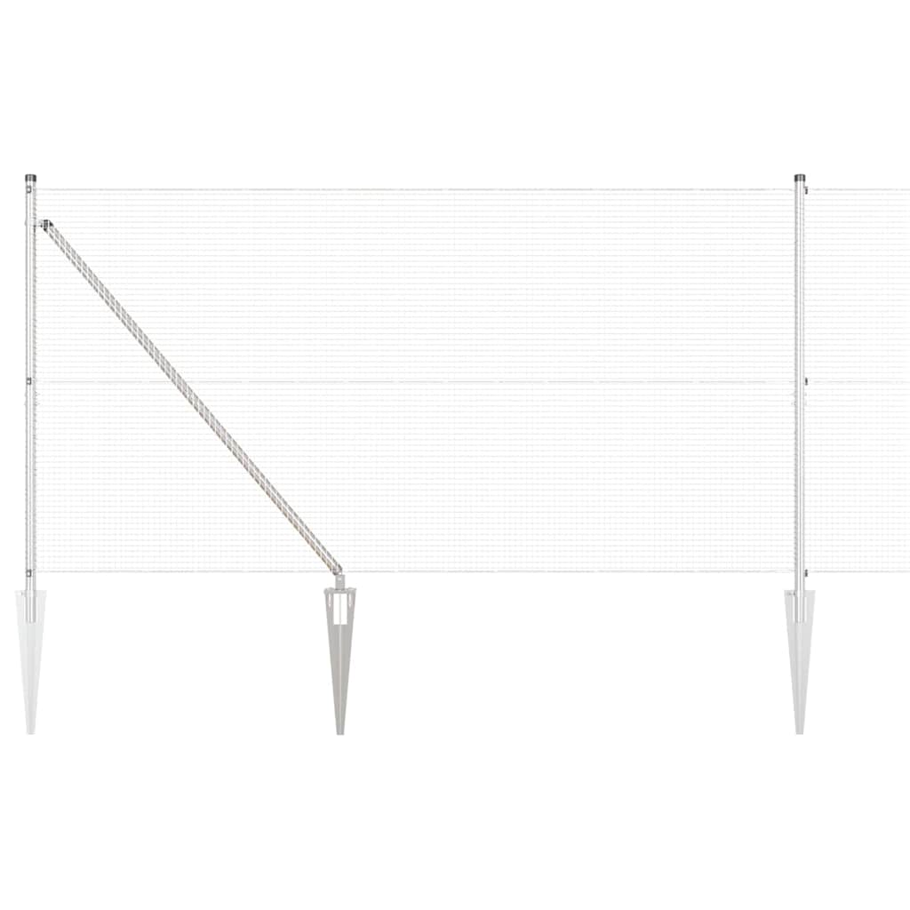 Poste para valla Vidaxl plateado 10 x 1,2 m (malla 16 x 16 mm) acero