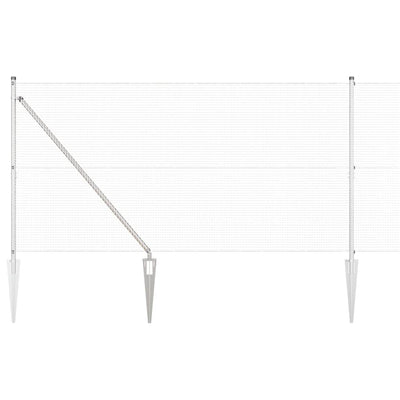 Vidaxl afrasteringspaal zilver 10 x 1,2 m (16 x 16 mm gaas) staal