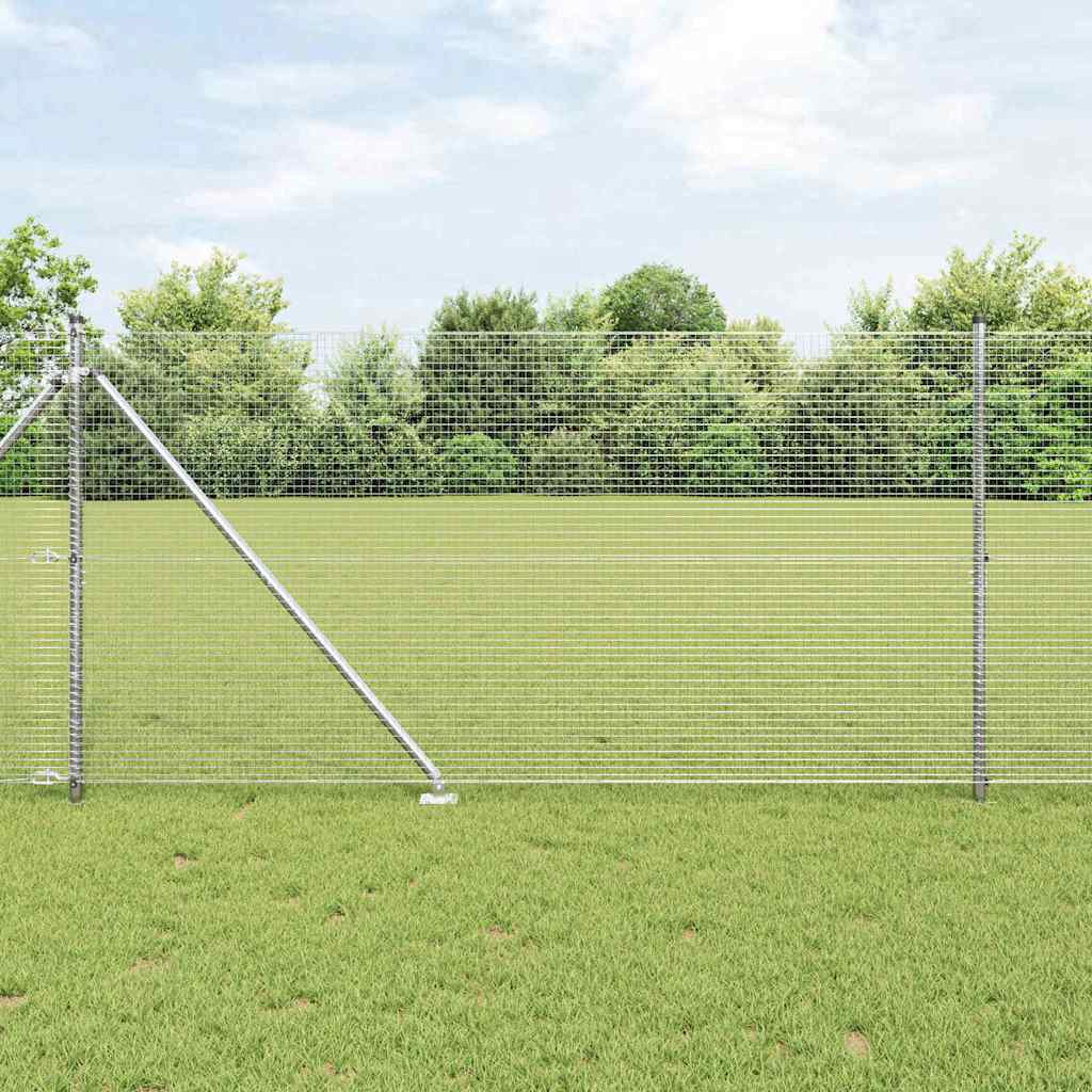 Poste para valla Vidaxl plateado 10 x 1,2 m (malla 19 x 19 mm) acero