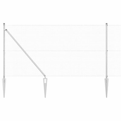 Paletto per recinzione Vidaxl argento 10 x 1,4 m (maglia 19 x 19 mm) in acciaio