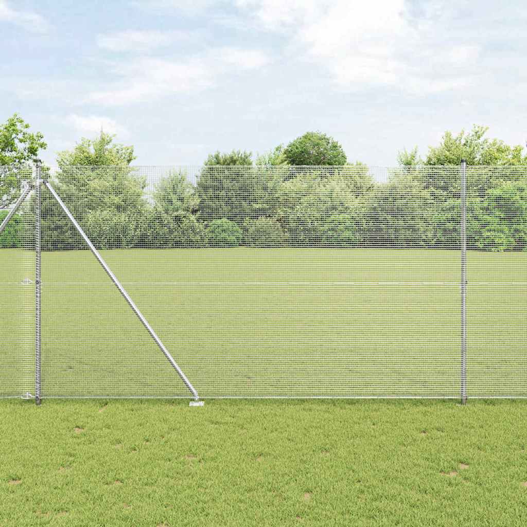 Poste para valla Vidaxl plateado 10 x 1,5 m (malla 12 x 12 mm) acero