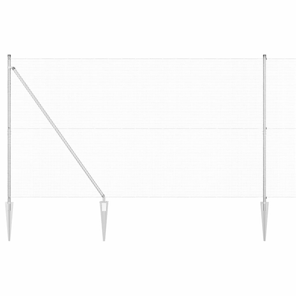 Poste para valla Vidaxl plateado 10 x 1,5 m (malla 16 x 16 mm) acero