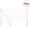 Vidaxl afrasteringspaal zilver 10 x 1,5 m (16 x 16 mm gaas) staal