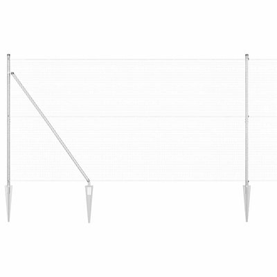Paletto per recinzione Vidaxl argento 10 x 1,5 m (maglia 19 x 19 mm) in acciaio