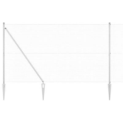 Paletto per recinzione Vidaxl argento 10 x 1,5 m (maglia 25 x 25 mm) in acciaio