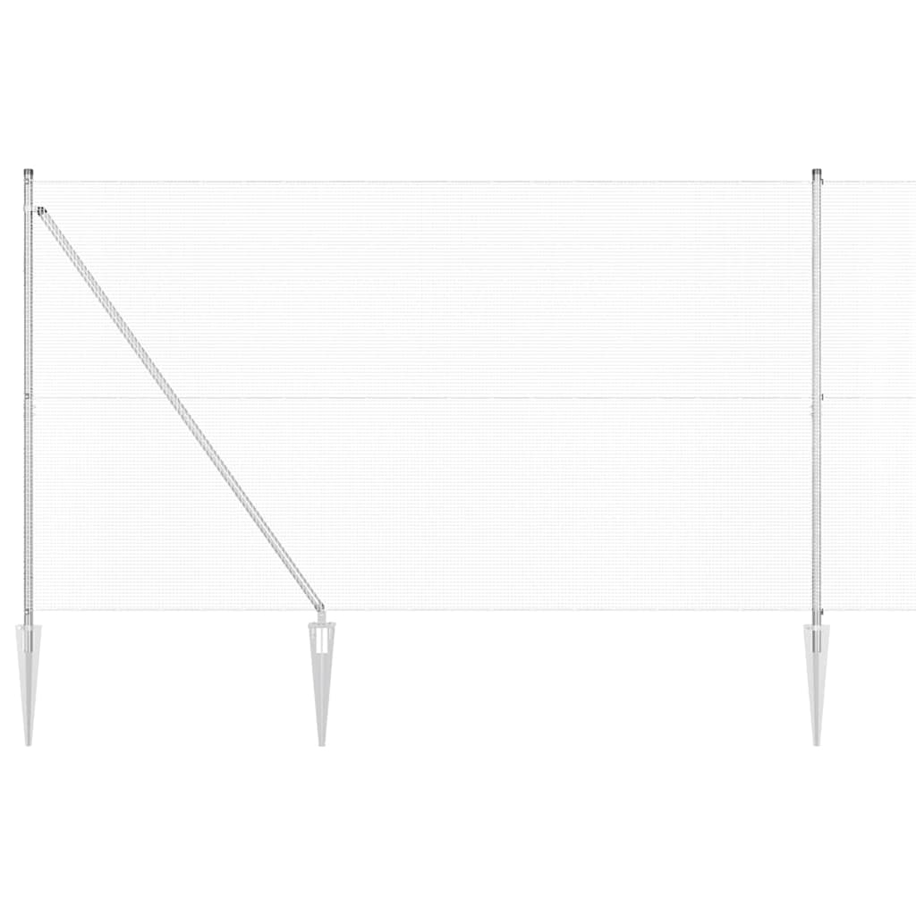 Poste para valla Vidaxl plateado 10 x 1,6 m (malla 12 x 12 mm) acero