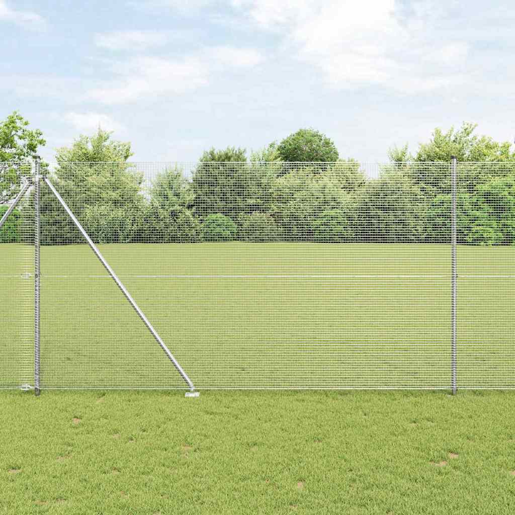 Poste para valla Vidaxl plateado 10 x 1,6 m (malla 16 x 16 mm) acero