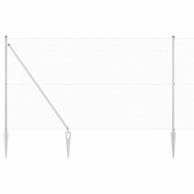 Paletto per recinzione Vidaxl argento 10 x 1,6 m (maglia 16 x 16 mm) in acciaio