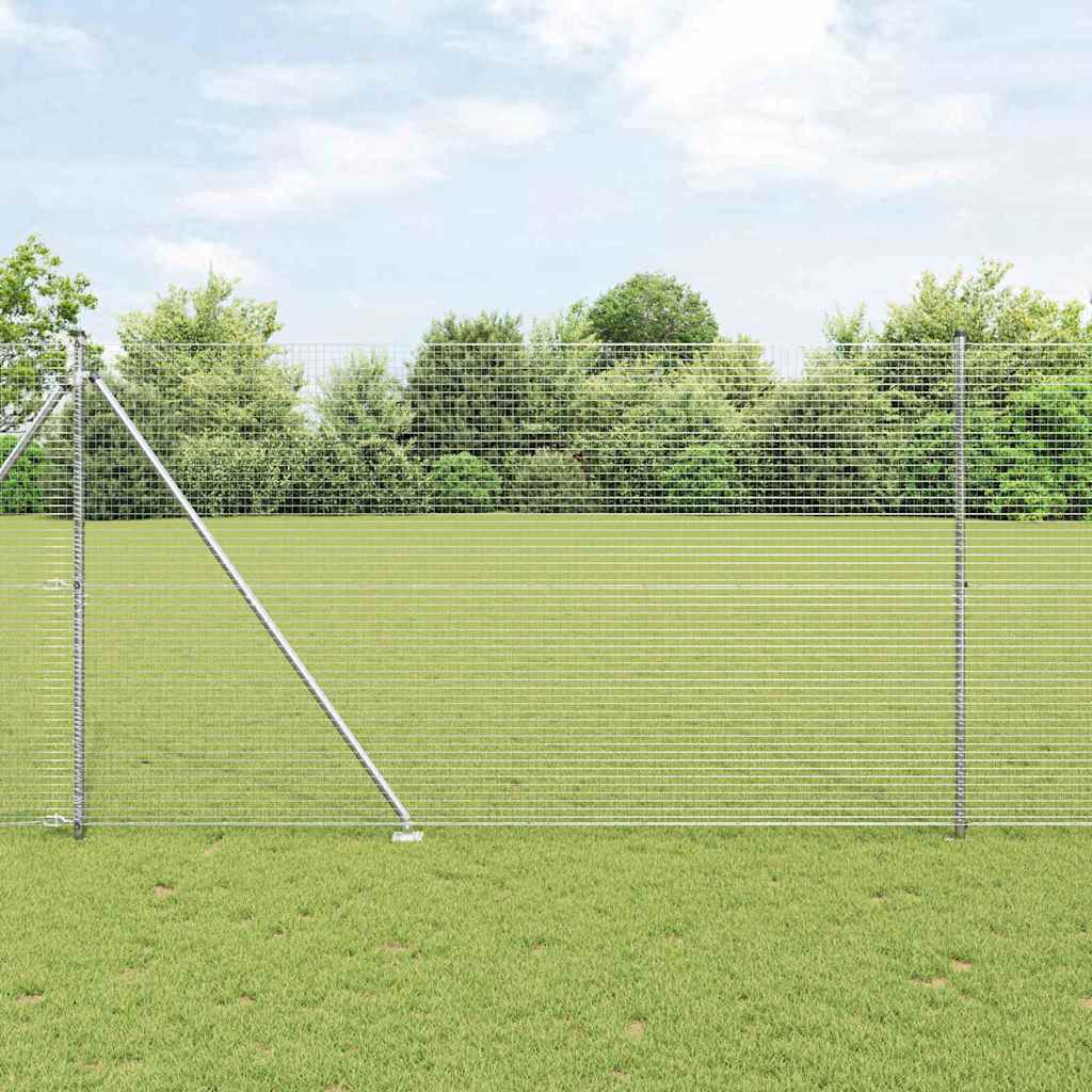 Poste para valla Vidaxl plateado 10 x 1,6 m (malla 25 x 25 mm) acero