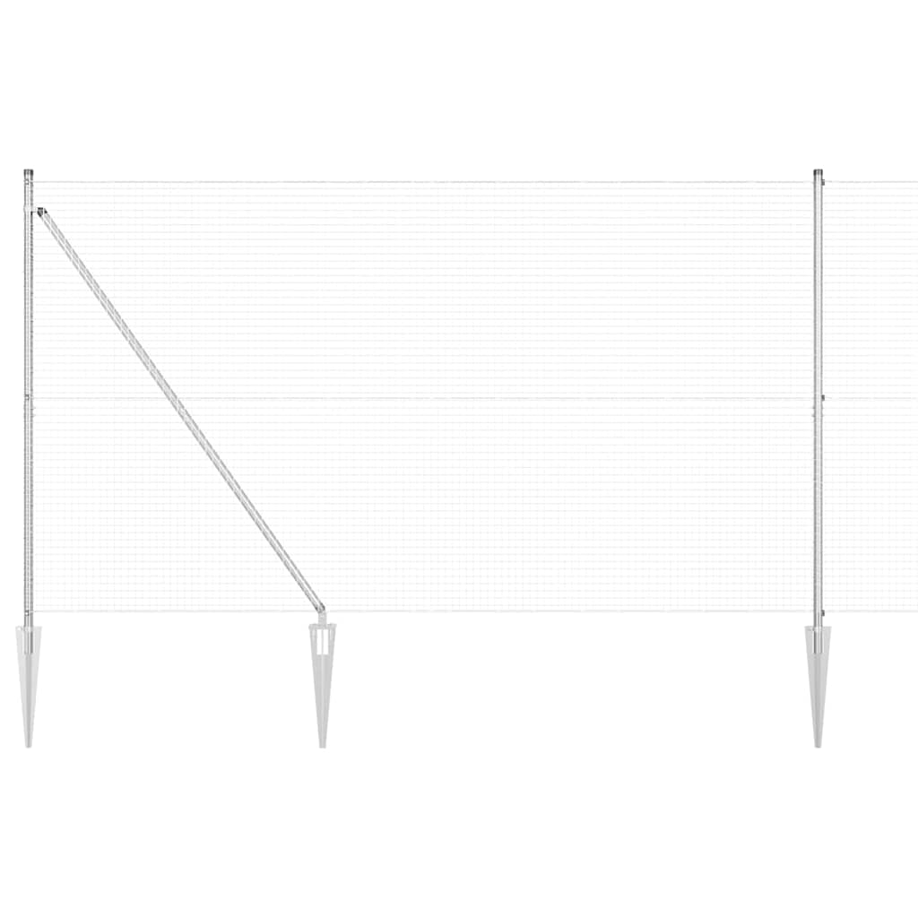 Poste para valla Vidaxl plateado 10 x 1,6 m (malla 25 x 25 mm) acero
