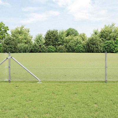 Paletto per recinzione Vidaxl argento 25 x 0,4 m (maglia 12 x 12 mm) in acciaio
