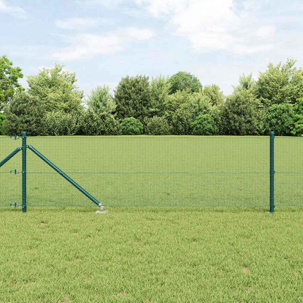 Poste para valla Vidaxl verde 10 x 0,5 m (malla 12 x 12 mm) acero