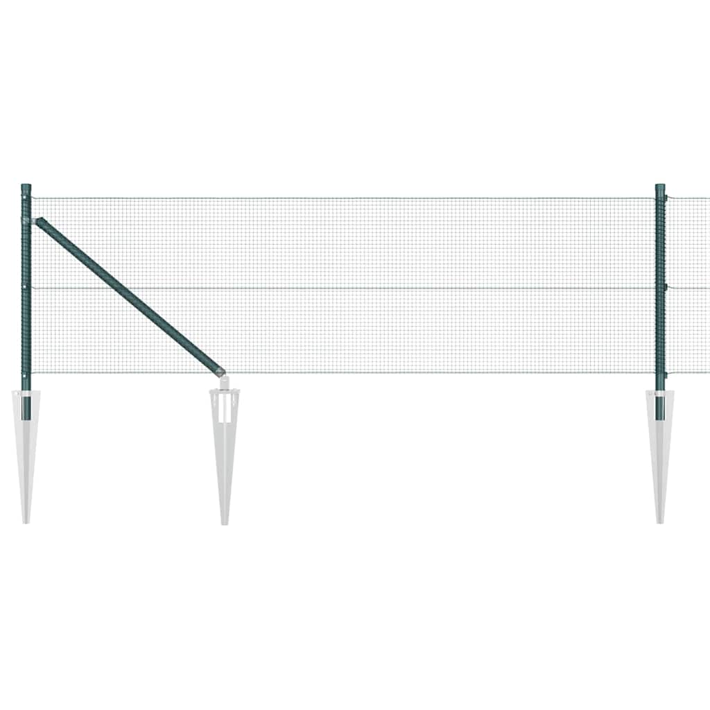 Poste para valla Vidaxl verde 10 x 0,5 m (malla 12 x 12 mm) acero