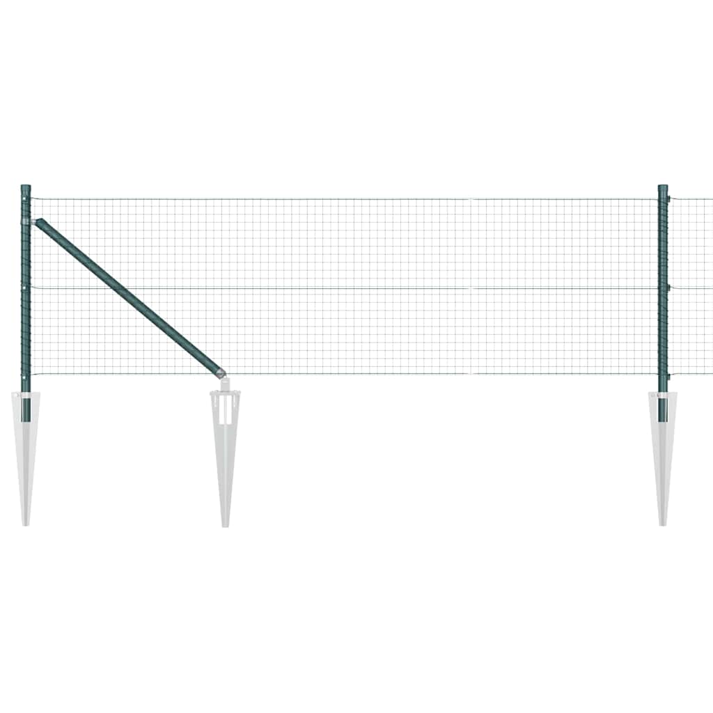 Vidaxl afrasteringspaal groen 10 x 0,5 m (25 x 25 mm gaas) staal