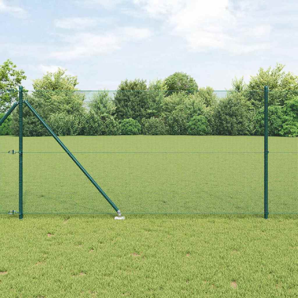 Poste para valla Vidaxl verde 10 x 1 m (malla 12 x 12 mm) acero