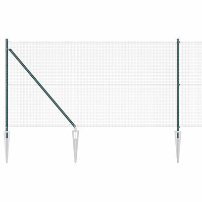 Vidaxl afrasteringspaal groen 10 x 1 m (19 x 19 mm mesh) staal
