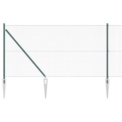 Vidaxl afrasteringspaal groen 10 x 1 m (25 x 25 mm gaas) staal