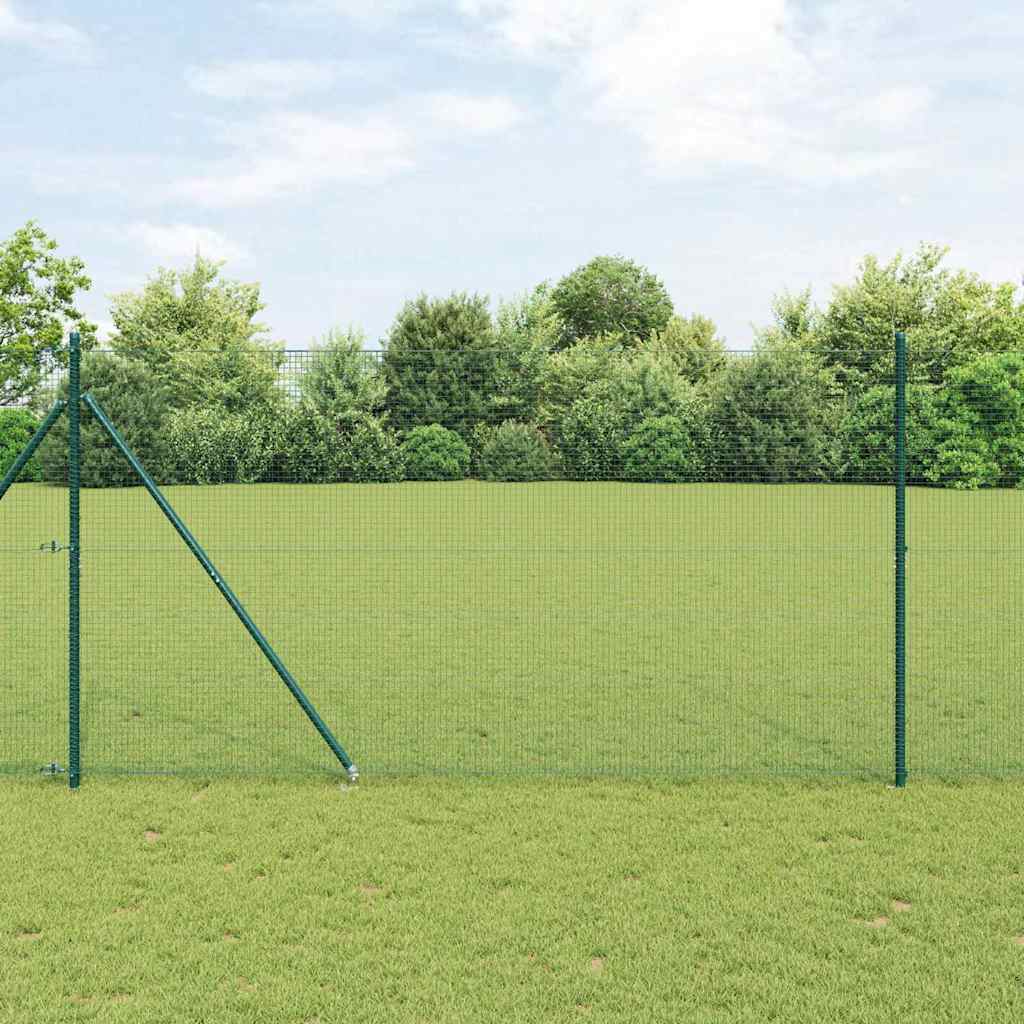 Poste para valla Vidaxl verde 10 x 1,4 m (malla 19 x 19 mm)