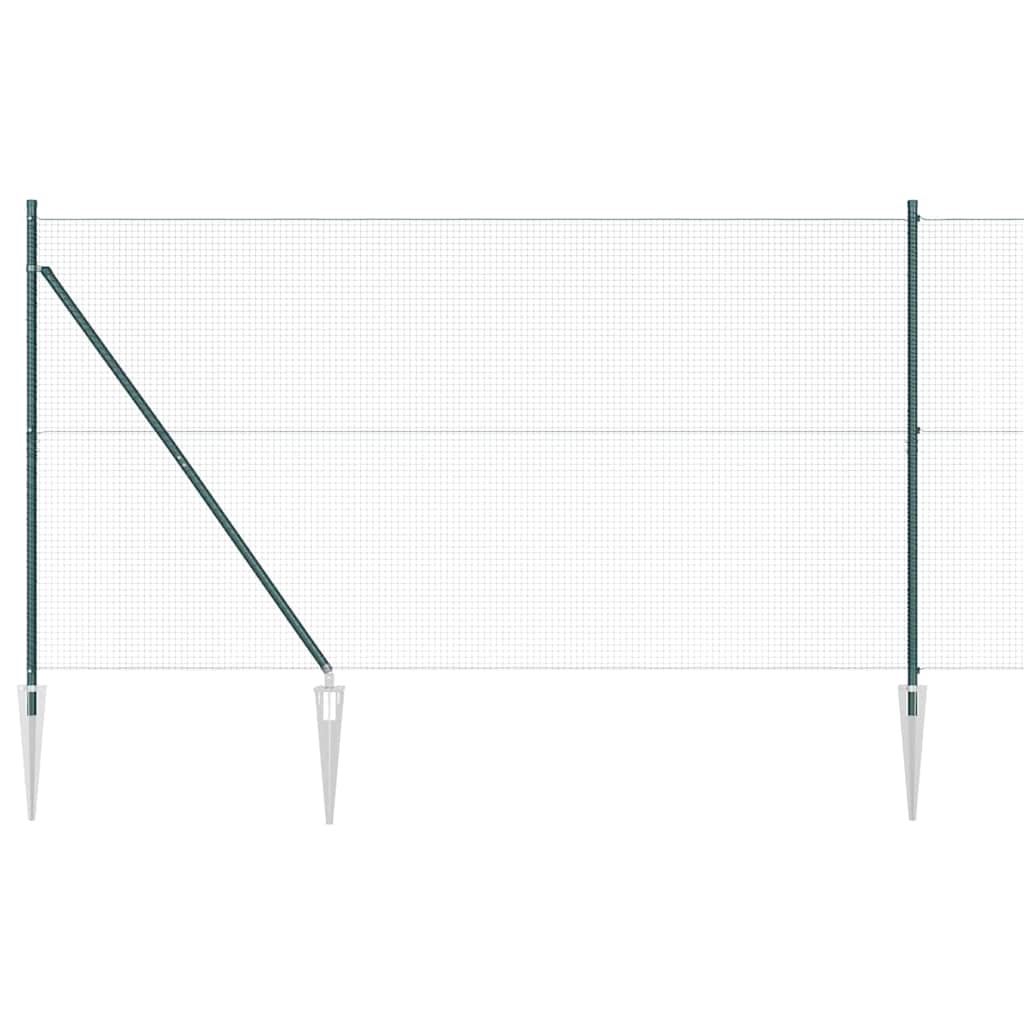 Poste para valla Vidaxl verde 10 x 1,4 m (malla 19 x 19 mm)