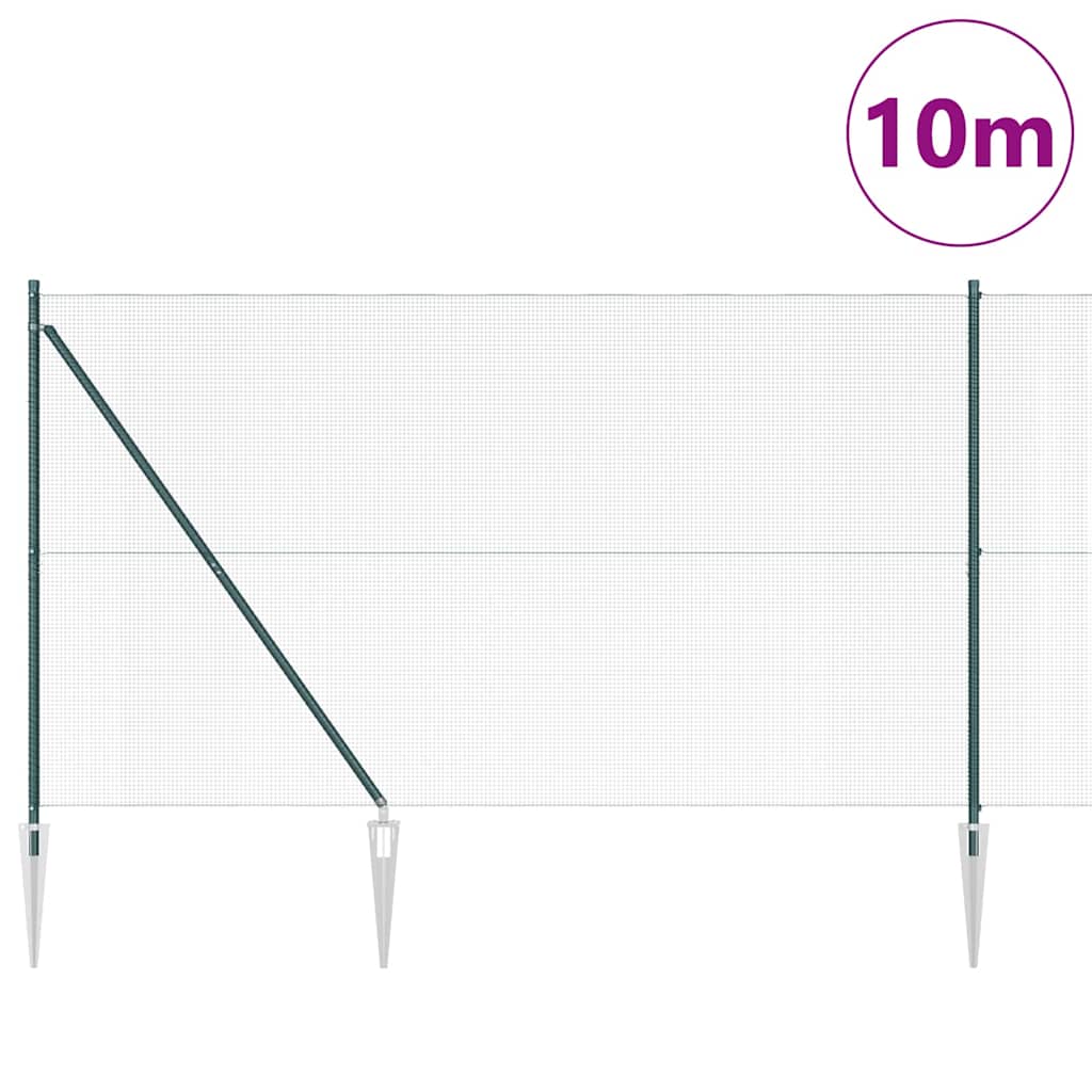 Poste para valla Vidaxl verde 10 x 1,6 m (malla 12 x 12 mm)