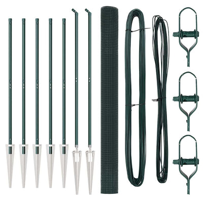 Vidaxl afrasteringspaal groen 10 x 1,6 m (25 x 25 mm gaas)