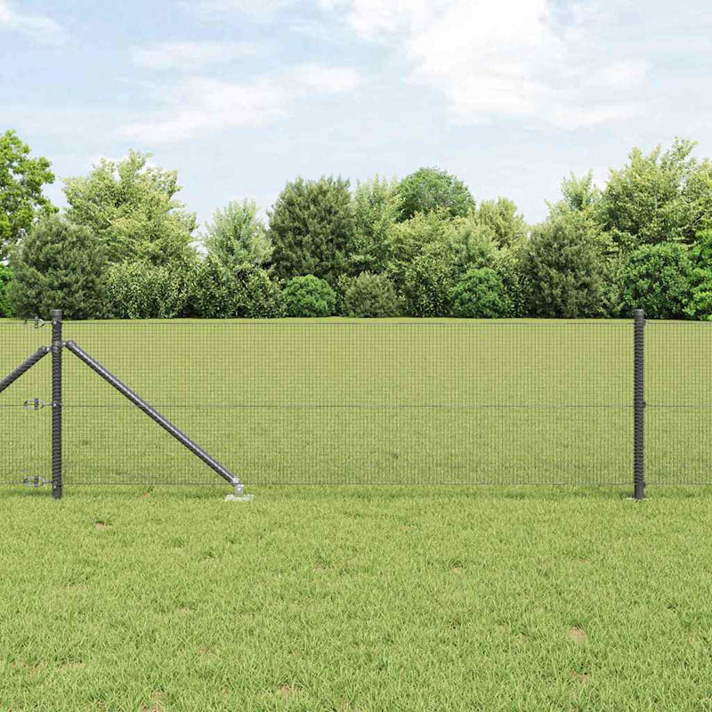Vidaxl afrasteringspaal grijs 10 x 0,6 m (12 x 12 mm gaas)